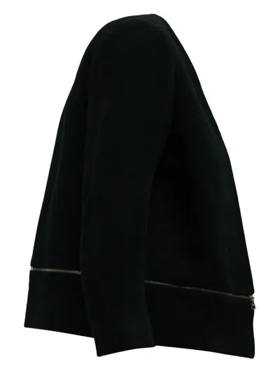 Pre-owned Sandro Zip-trim Jacket In Black