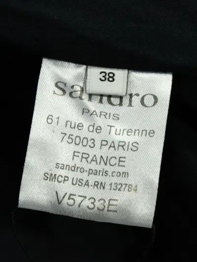 Pre-owned Sandro Zip-trim Jacket In Black