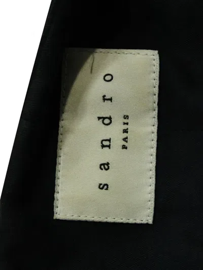 Pre-owned Sandro Zip-trim Jacket In Black