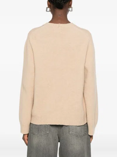 Boboutic Balloon-sleeve Knitted Sweater In Neutral