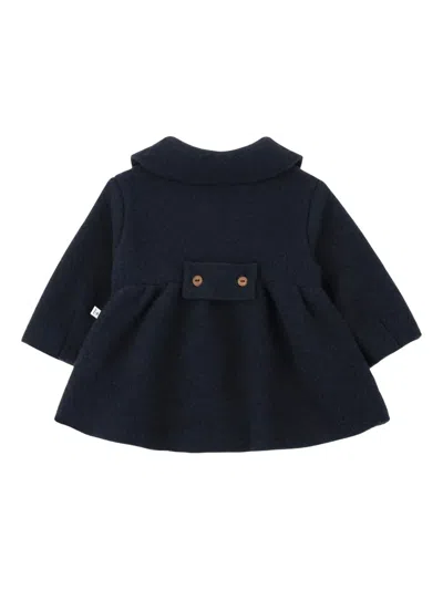 1+ In The Family Classic-collar Button Coat In Blue