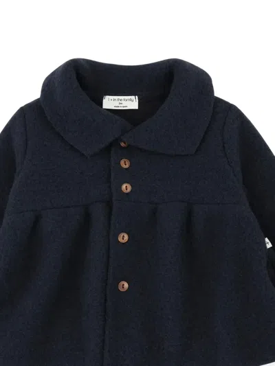 1+ In The Family Classic-collar Button Coat In Blue