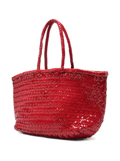 Dragon Diffusion Triple Jump Leather Tote Bag In Red