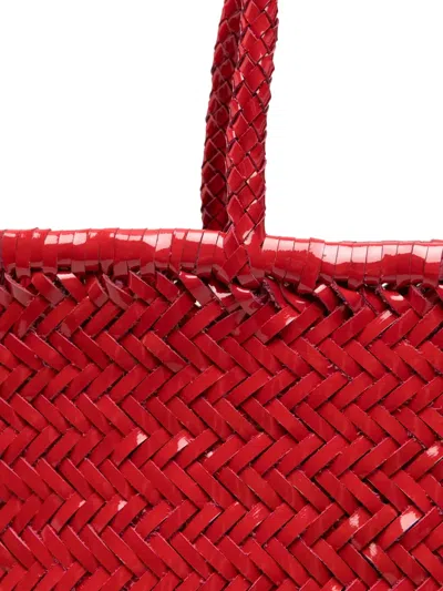 Dragon Diffusion Triple Jump Leather Tote Bag In Red