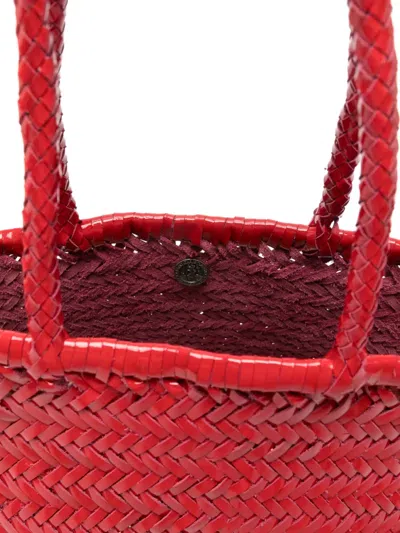 Dragon Diffusion Triple Jump Leather Tote Bag In Red