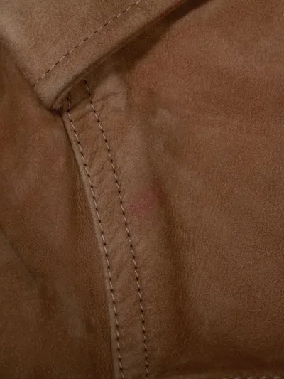 Pre-owned Saint Laurent Suede Jacket In Brown