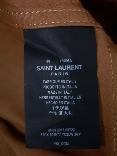 Pre-owned Saint Laurent Suede Jacket In Brown