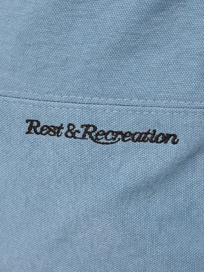 Rest&recreation Cotton Panelled Tote Bag In Blue