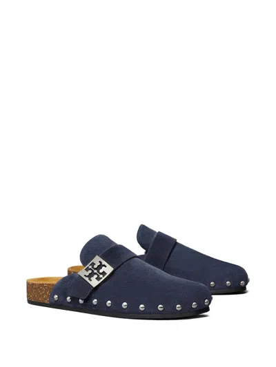 Tory Burch Mellow Studded Mule In Blue