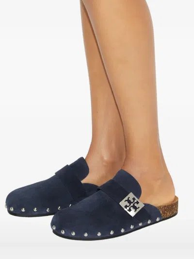 Tory Burch Mellow Studded Mule In Blue