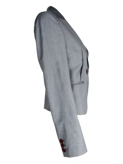 Pre-owned Stella Mccartney 单排扣羊毛西装夹克 In Gray