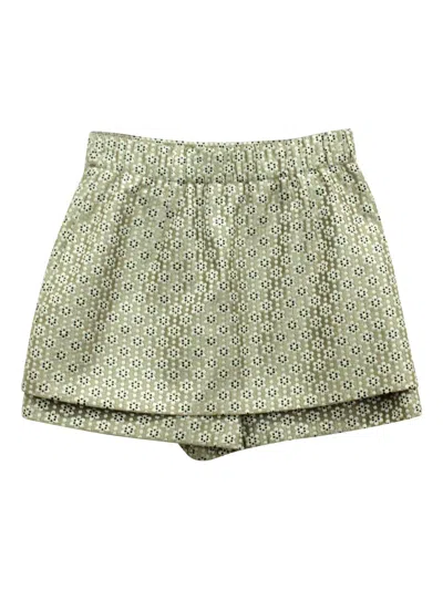 Pre-owned Maje Floral-print Overlay Shorts In Neutral
