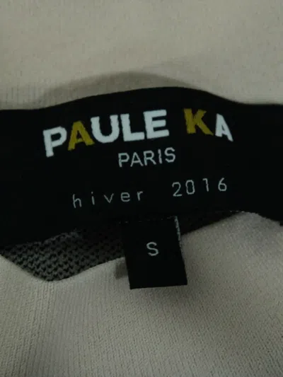 Pre-owned Paule Ka Bi-colour Ribbed Top In Black