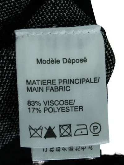 Pre-owned Paule Ka Bi-colour Ribbed Top In Black