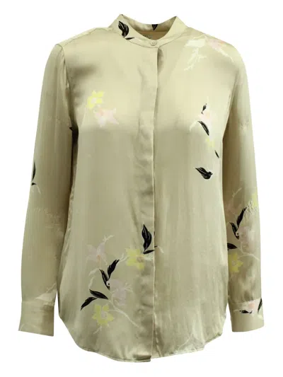 Pre-owned Equipment Floral-print Shirt In Neutral