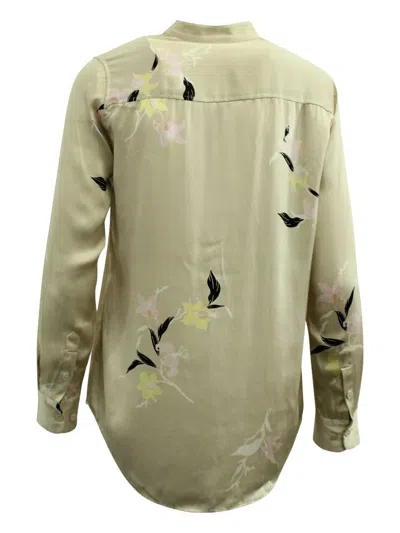 Pre-owned Equipment Floral-print Shirt In Neutral