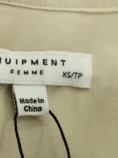 Pre-owned Equipment Floral-print Shirt In Neutral