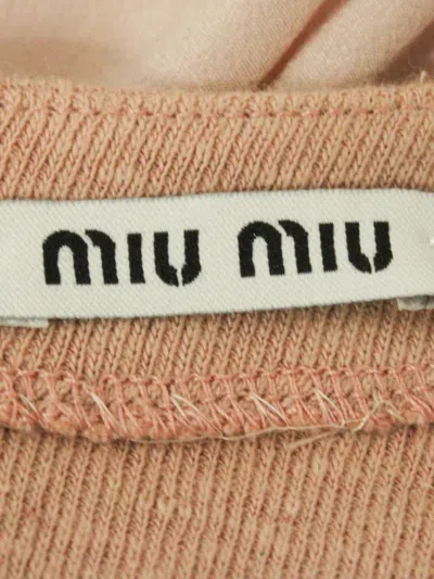 Pre-owned Miu Miu Ruffled-hem Top In Neutral