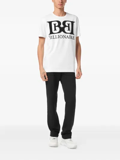 Billionaire Logo-print T-shirt In White