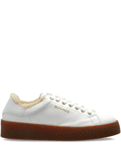 Bogner Lucerne Shearling-lined Leather Sneakers In White