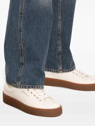 Bogner Lucerne Shearling-lined Leather Sneakers In White