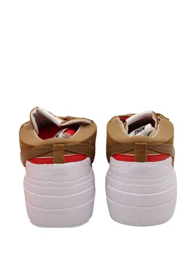 Pre-owned Sacai Blazer Suede Sneakers In Brown