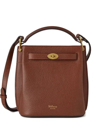 Mulberry Islington Grained Leather Bucket Bag In Brown