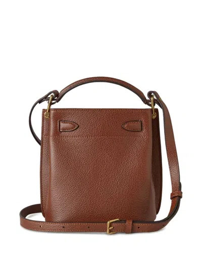 Mulberry Islington Grained Leather Bucket Bag In Brown