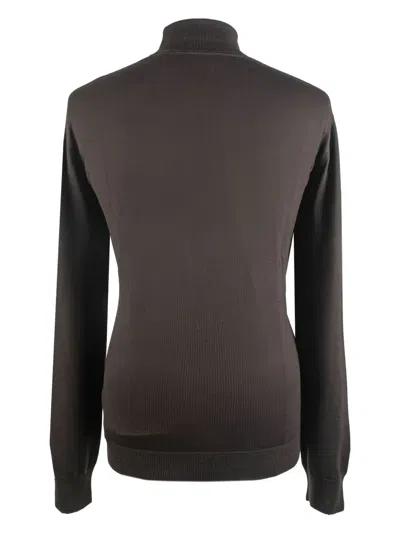 Giuuno Turtleneck Wool Sweater In Gray