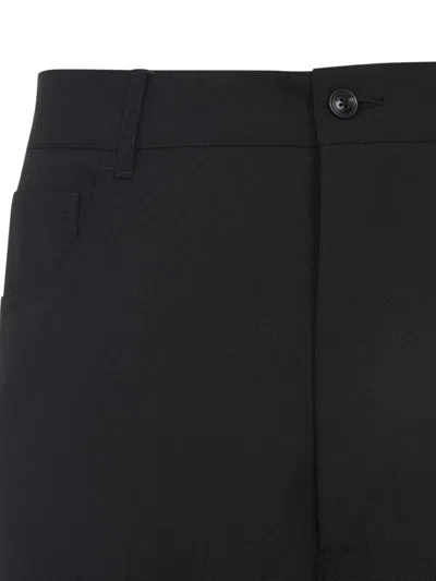 Amiri Tailored Black Trousers With Premium Polyester-wool Blend In Black