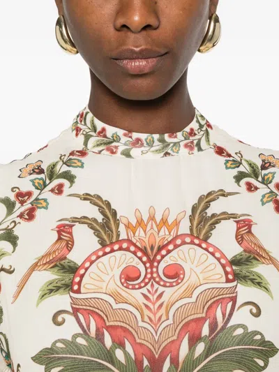 Farm Rio Majestic Hearts Tiered Floral-print Georgette Maxi Dress In Multi