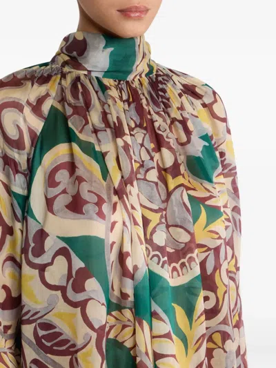 Etro Blouse Highnack With Pasley Motif Shirts White In Multi