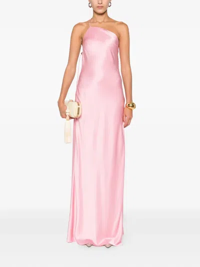 Danamè Asymmetric Slip Dress In Pink