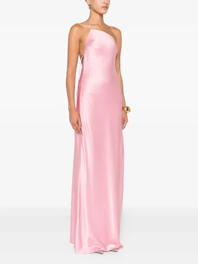 Danamè Asymmetric Slip Dress In Pink