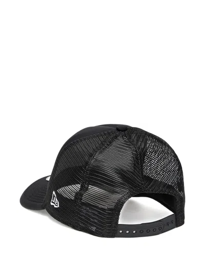 New Era Mens Black 9forty Graphic Patch A-frame Stretch-woven Trucker Cap In Black