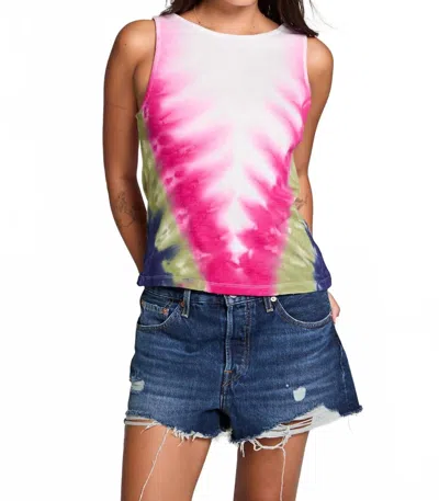 Chaser Alba Desert Breeze Tie Dye Tank Top In White In White