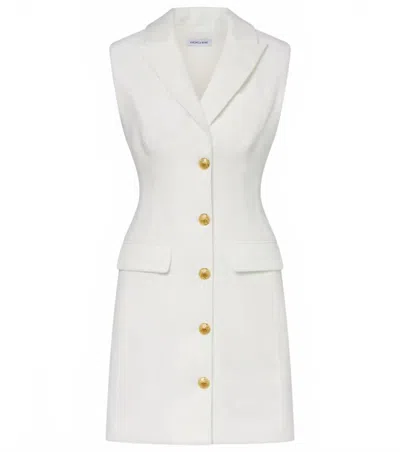 Veronica Beard Fairfax Linen-blend Minidress In White