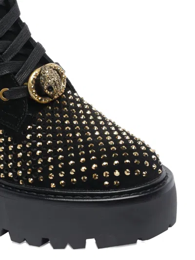 Kurt Geiger Stud-embellished Lace-up Boots In Animal Print
