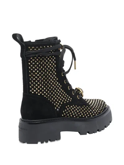 Kurt Geiger Stud-embellished Lace-up Boots In Animal Print