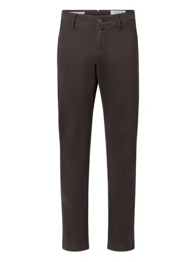 Jacob Cohen Button-fly Trousers In Brown