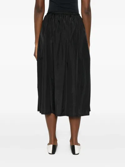 6397 Drawstring Elastic-waist Skirt In Black