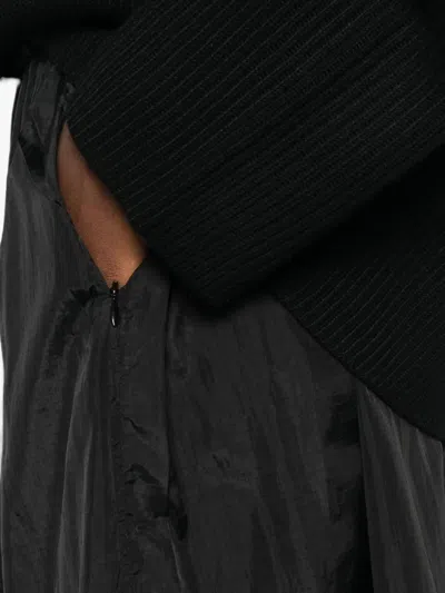 6397 Drawstring Elastic-waist Skirt In Black