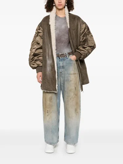 Isabel Marant Étoile Relaxed Oversized Jacket Featuring Front Pocket In Green