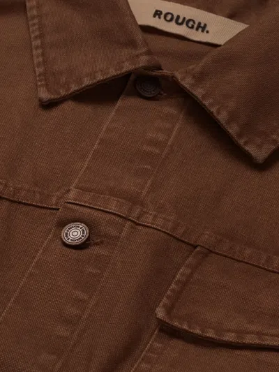 Rough Patch-pocket Jacket In Brown