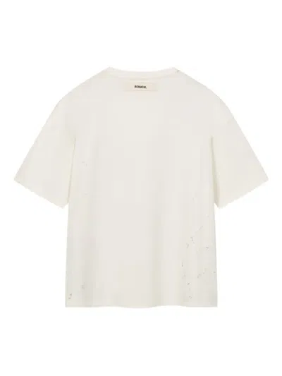 Rough Logo-print T-shirt In Neutral
