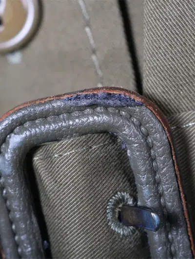 Pre-owned Apc Belted Button-front Dress In Green