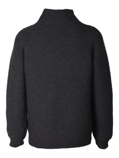 Pre-owned Apc Chunky-knit Turtleneck Sweater In Gray