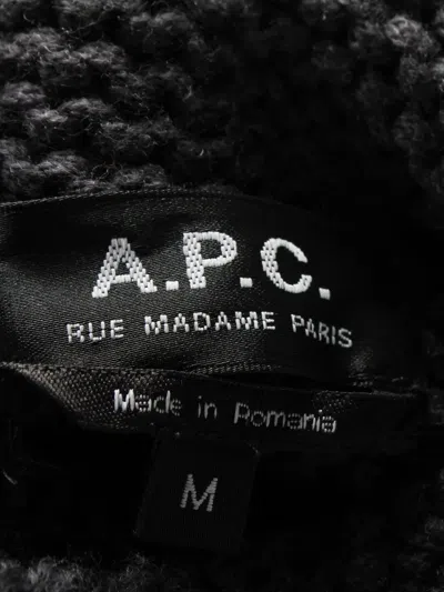 Pre-owned Apc Chunky-knit Turtleneck Sweater In Gray