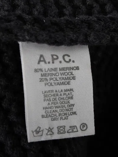 Pre-owned Apc Chunky-knit Turtleneck Sweater In Gray
