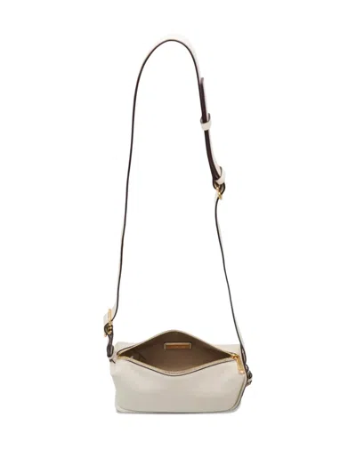 Joy Gryson Crescent Leather Cross Body Bag In White